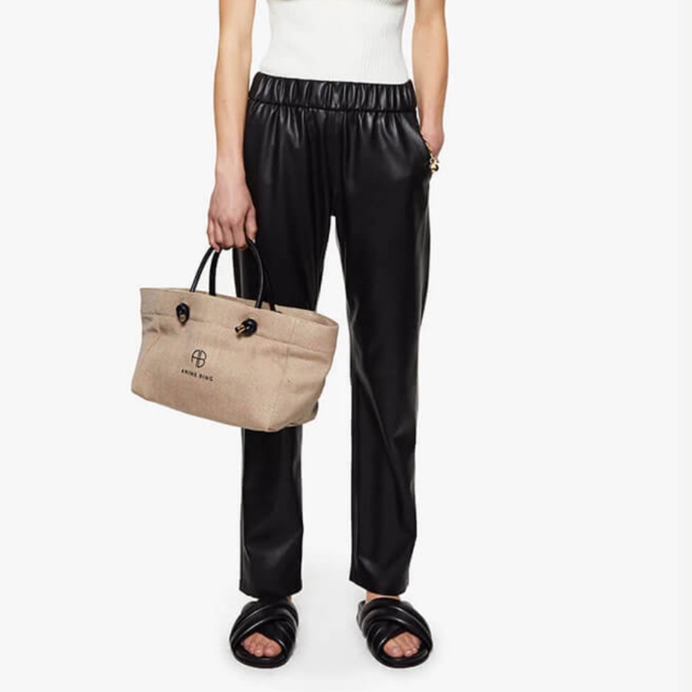 Anine Bing Black Colton Track Pants